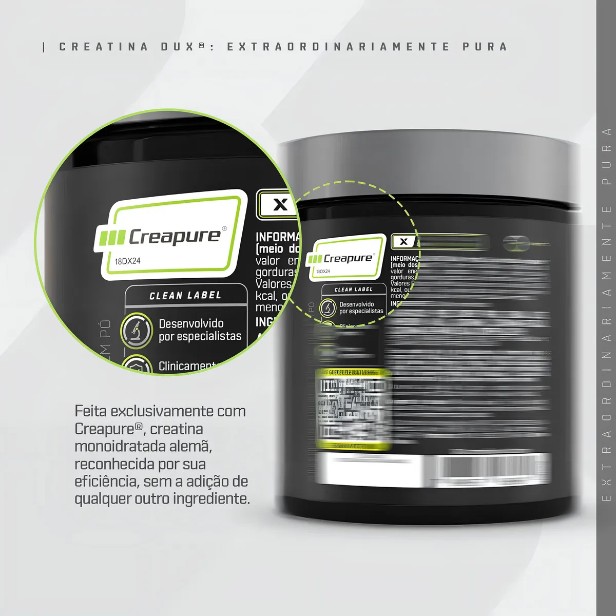 CREATINA (100% Creapure®) - POTE 300g - Imagem 3