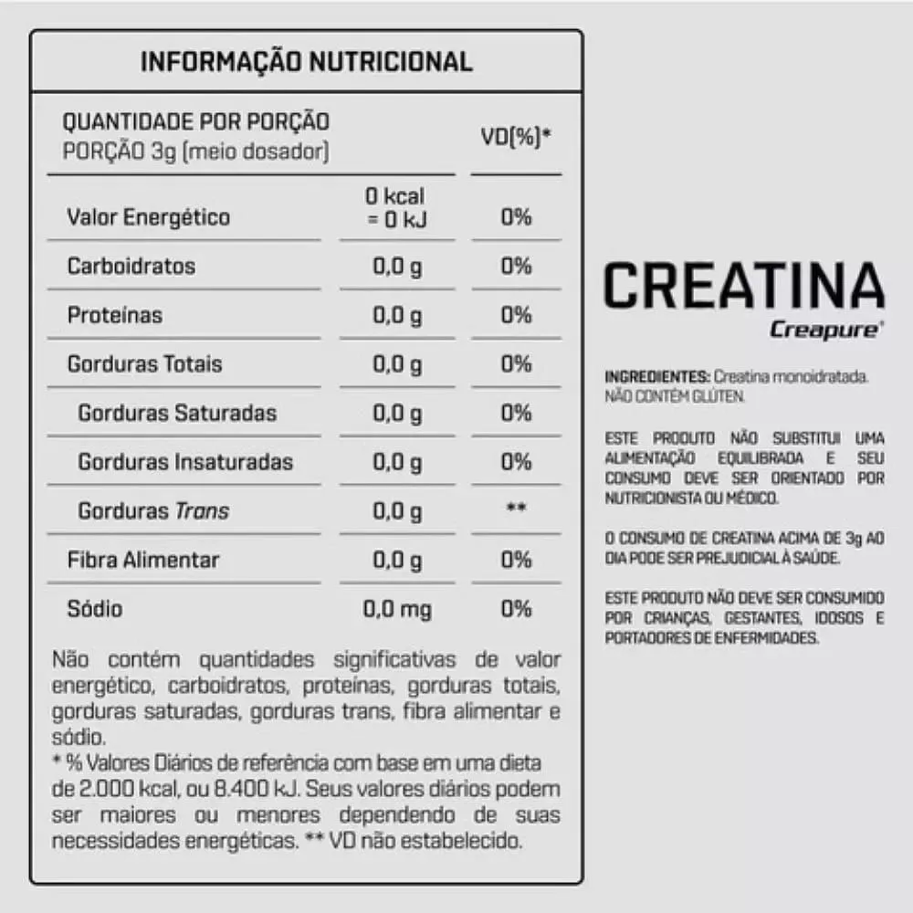 CREATINA (100% Creapure®) - POTE 300g - Imagem 4